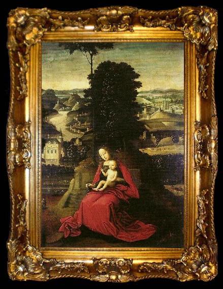 framed  Adriaen Isenbrant Madonna and Child in a landscape, ta009-2